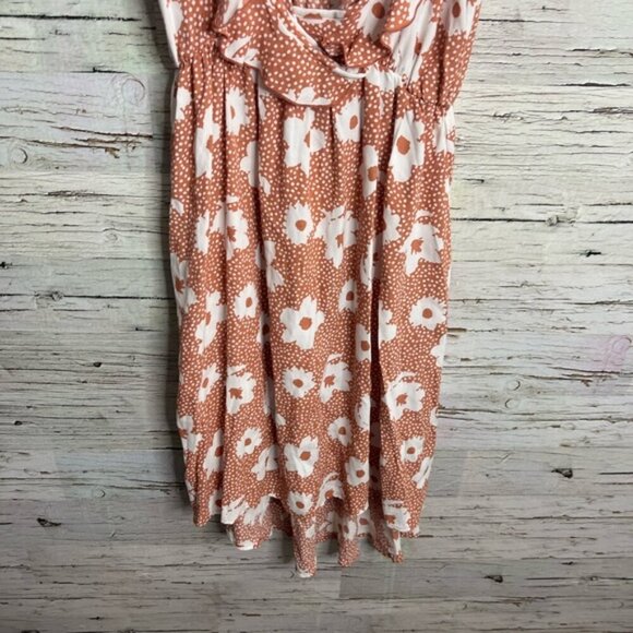 Hello MIZ Orange and White High Low Dress - Picture 2 of 7